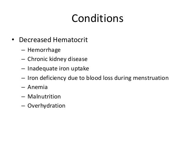 Hemoglobin And Hematocrit Determination
