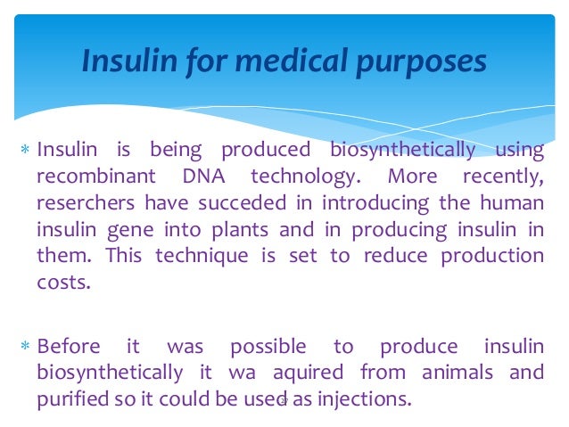 Insulin sythesis