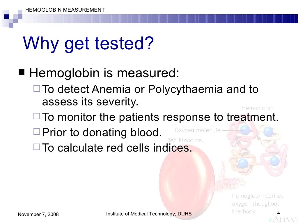 Hemoglobin estimation
