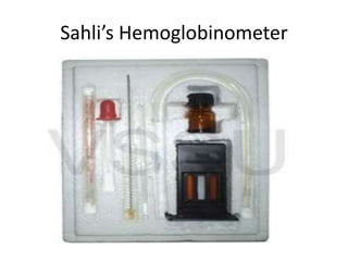 Hemoglobin estimation | PPTX