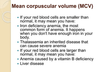 hemoglobin and rbc indices | PPTX