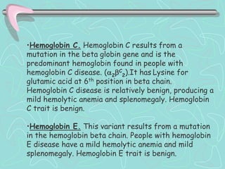 Hemoglobinopathies