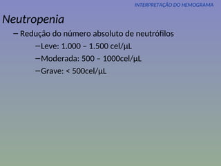 Aula interpretação de hemograma exame laboratorial | PPT
