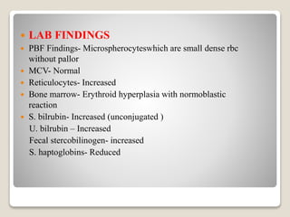 Hemolyic Anemia ppt | PPTX