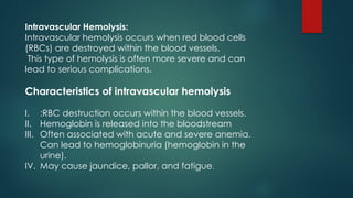 Hemolysis of Rbc updated.pptx clinical hematology | PPTX