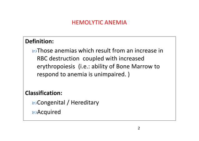 Hemolytic-Anemia - a review of Hemolytic-Anemia | PPT