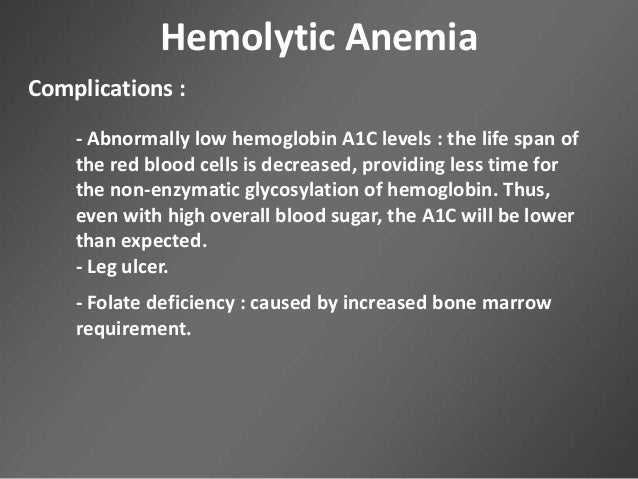 Hemolytic anemia I
