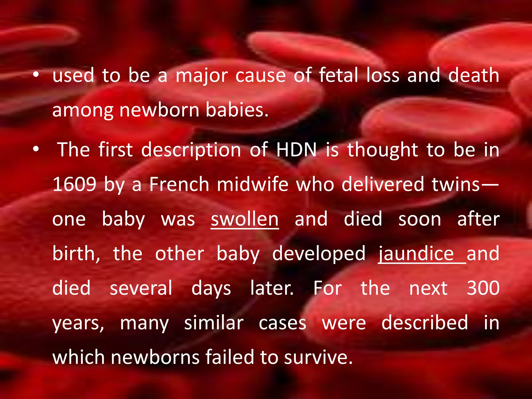 Hemolytic disease of the newborn