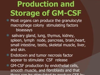 Gm Factor Types Hemopoietic growth factors | PPT