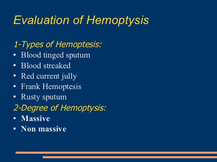 Hemoptysis