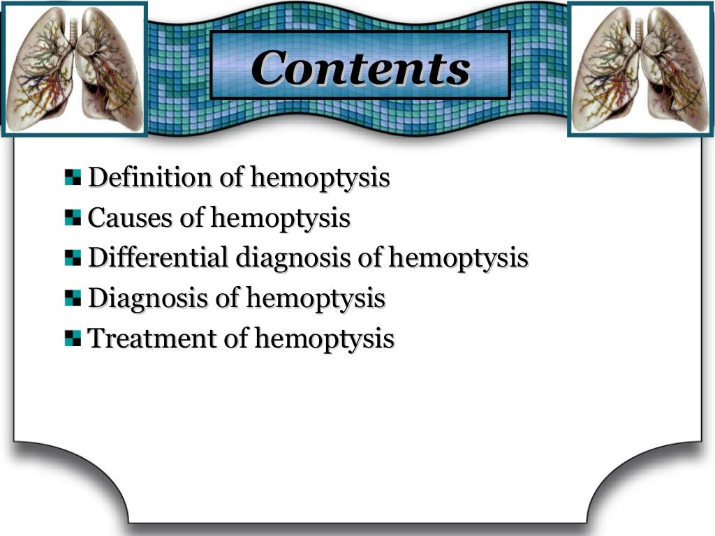 Hemoptysis