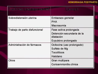HEMORRAGIA POSTPARTO
 