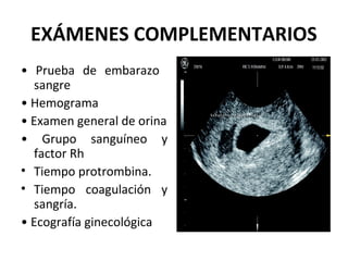 Examenes complementarios en el embarazo sale