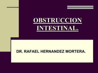 OBSTRUCCION
        INTESTINAL.


DR. RAFAEL HERNANDEZ MORTERA.
 