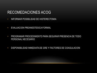 Hemorragia obstetrica | PPTX