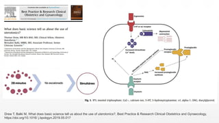 Drew T, Balki M, What does basic science tell us about the use of uterotonics?, Best Practice & Research Clinical Obstetrics and Gynaecology,
https://doi.org/10.1016/ j.bpobgyn.2019.05.017
 