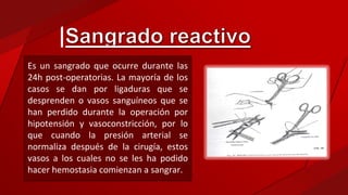 Hemorragia post operatoria quirurgica | PDF