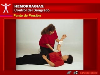 Punto de Presión
HEMORRAGIAS:
Control del Sangrado
 