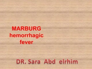 MARBURG
hemorrhagic
fever

 