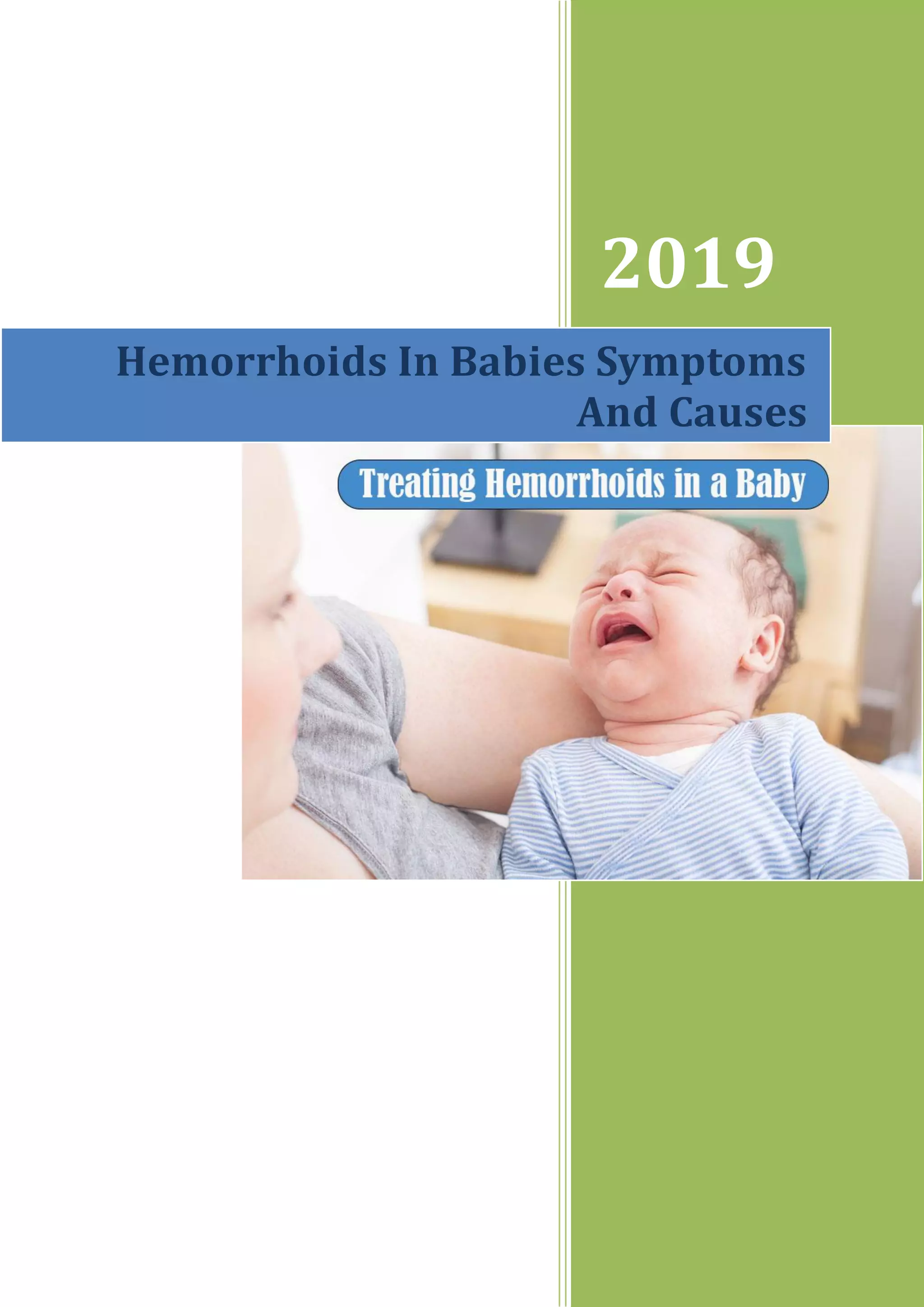 Hemorrhoids in babies symptoms and causes PDF