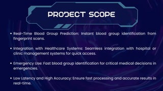 hemoscan presentation - blood group detection using finger print | PDF
