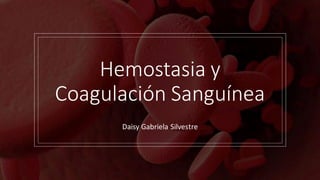 Hemostasia y
Coagulación Sanguínea
Daisy Gabriela Silvestre
 