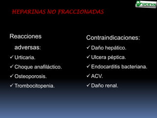 VIII 	GLOBULINA ANTIHEMOFÍLICA (AHG), F. ANTIHEMOFÍLICO (AHF), F. 		ANTIHEMOFÍLICO B, AUTOPROTOMBINA II, COFACTOR PLAQUETARIO II.IX	COMPONENTES PLASMÁTICO DE LA TROMBOPLASTINA (PTC), F. 		CHRISTMAS, F. ANTIHEMOFÍLICO B, AUTOPROTROMBINA II,   		COFACTOR  PLAQUETARIO II.X	F. DE STUART-PROWER, F. DE STUART, AUTOPROTROMBINA III.