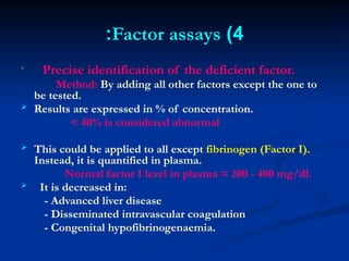 Factor Deficiency Testing Hemostasis blood blood blood vessels.pptx