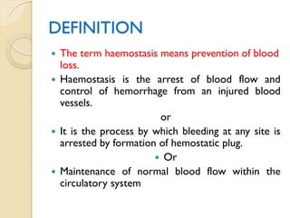 Hemostasis by Asif zeb | PPT