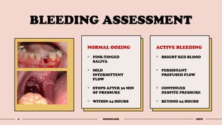 Hemostasis techniques and supplementary medications | PPTX