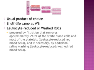 Lifeserve Washed Rbcs Unit Hemostasis, surgical bleeding and transfusion | PPT