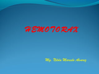 HEMOTORAX
Mg. Nilda Marcelo Alvarez
 