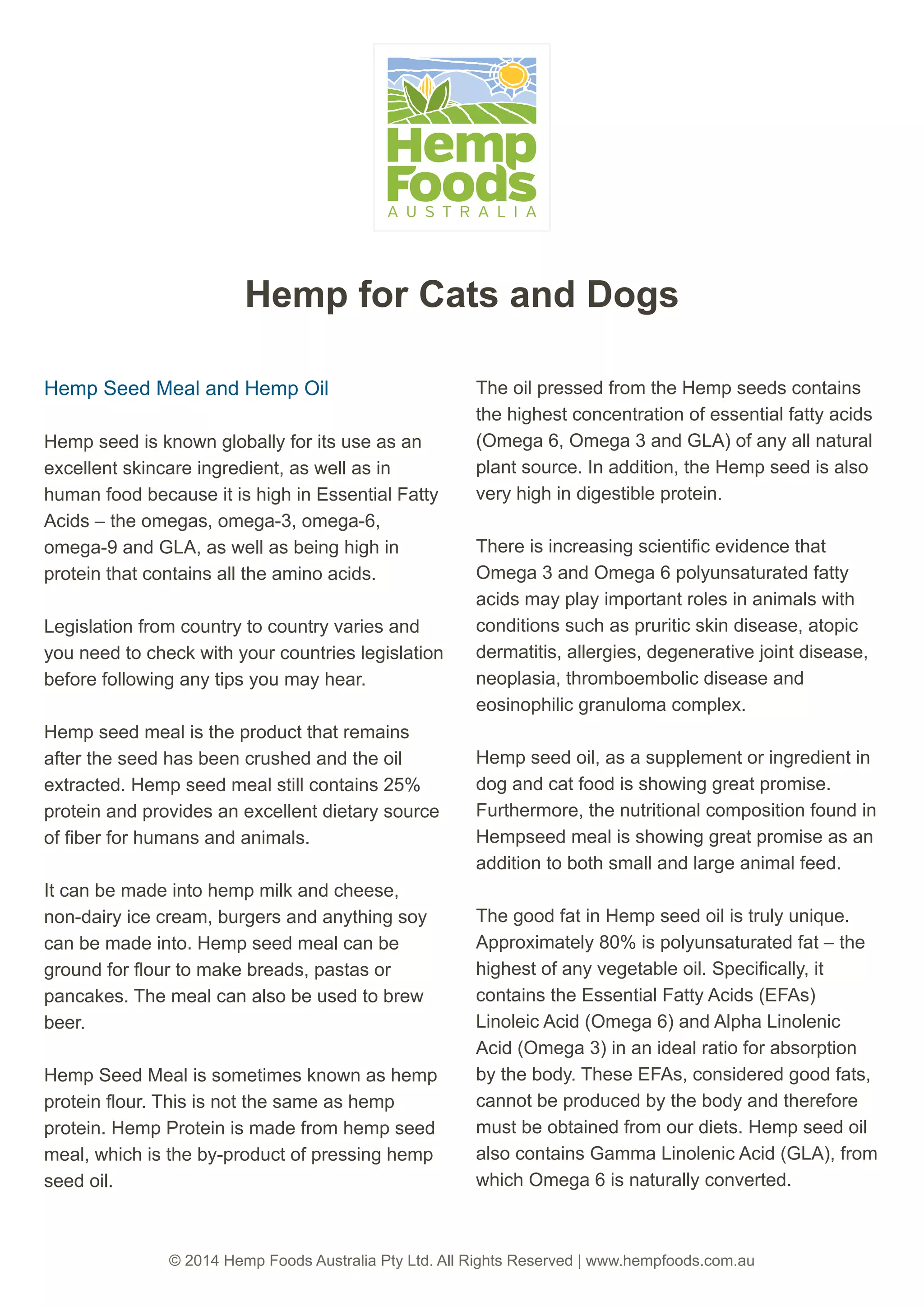Image showcasing Hemp dogs | PDF