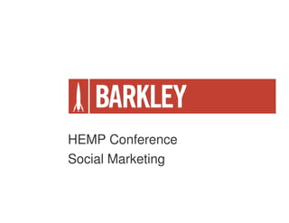 HEMP Conference Social Marketing 