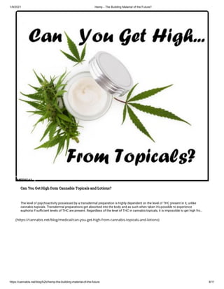 Hemp - Can You Build With It?