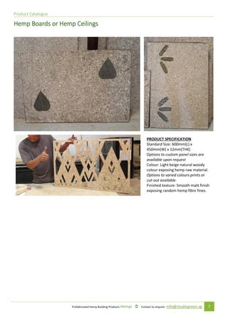 Hempcrete product catalogue 2017 studio green singapore | PDF