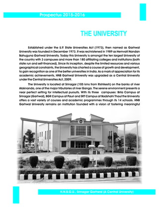Hemwati nandan bahuguna garhwal university prospectus 2016   17 educationiconnect.com 7862004786