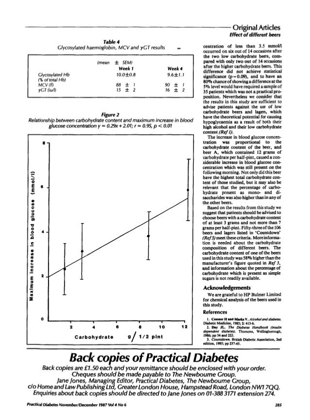 The effect of different beers on blood glucose concentrations in insu…