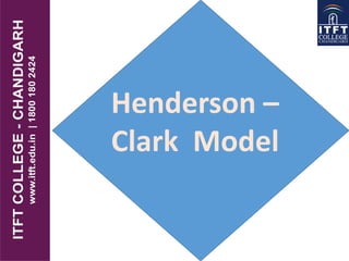 Henderson –
Clark Model
 