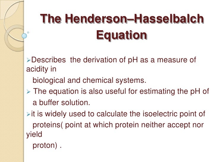 henderson hasselbalch