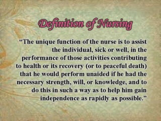 hendersons definition of nursing