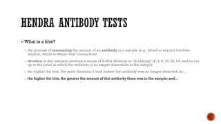 § What is a titre?
o the process of measuring the amount of an antibody in a sample (e.g.,blood or serum) involves
titrati...