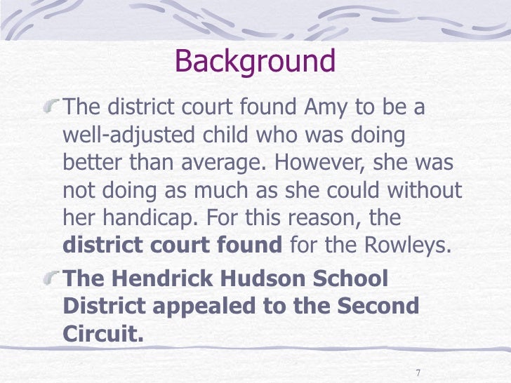 Hendrick hudson sd v. rowley 1982