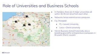 Role of Universities and Business Schools
• In Flanders, there are 4 major universities all
within 30-45 min drive from ea...