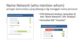 Netlytics Text Visualization Visualisasi Data Kualitatif dengan Netlytics | PDF