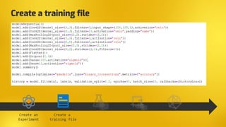 Create an
Experiment
Create a
training file
Submit to the
AI cluster
Create an
estimator
Demo: Creating and run an experim...