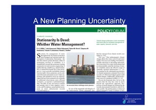 A New Planning Uncertainty
 