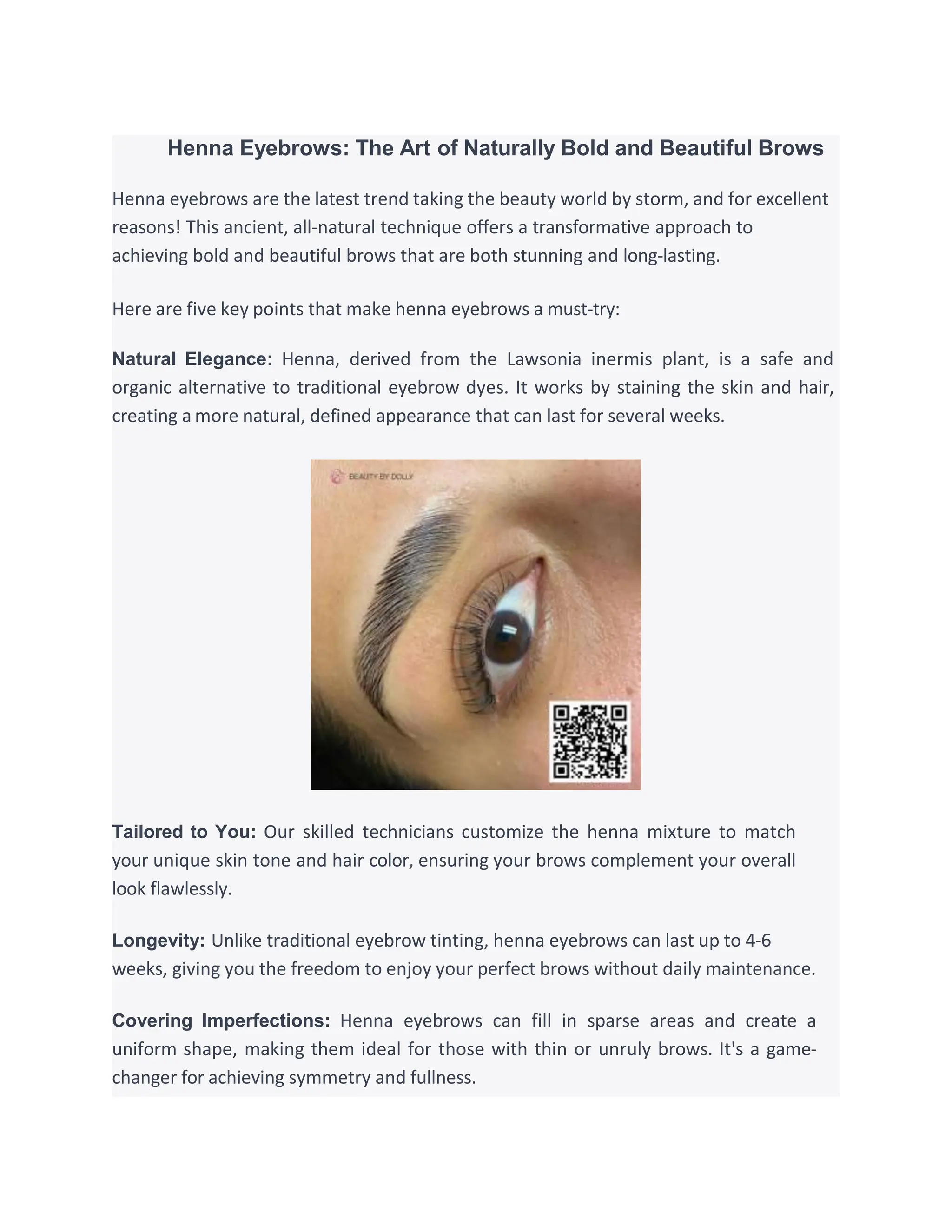 Henna Eyebrows_ The Art of Naturally Bold and Beautiful Brows | PDF