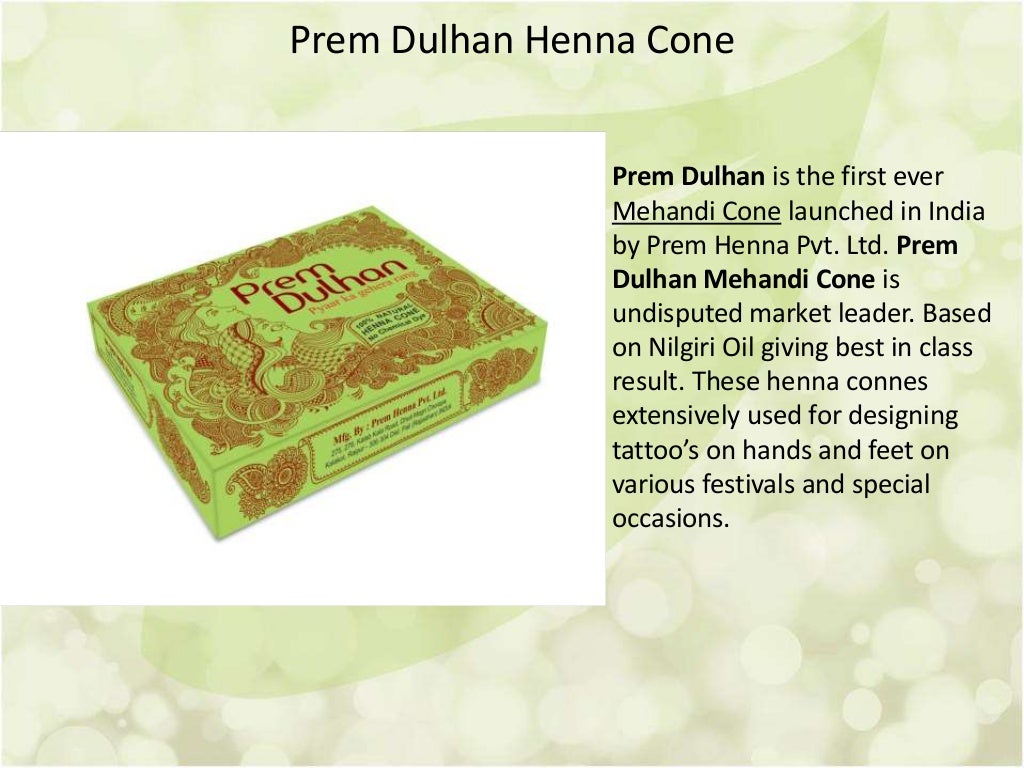 Prem Henna Pvt. Ltd. Henna Manufacturer in India