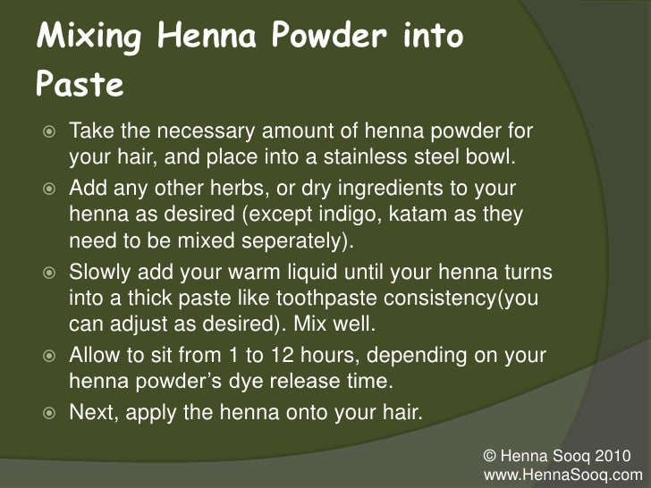 Henna Natural Hair Care Workshop